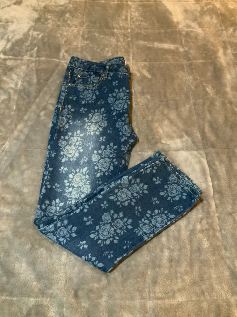 Canyon River Blues Women's Patterned Blue Skinny Jeans (1272)